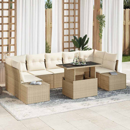 Bankstel Met Kussen 8 Pcs Poly Rattan