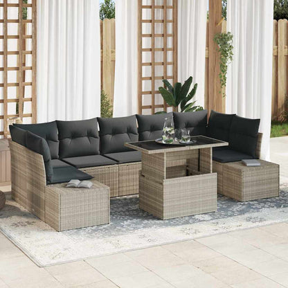 Bankstel Met Kussen 8 Pcs Poly Rattan