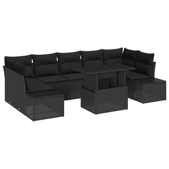 Bankstel Met Kussen 8 Pcs Poly Rattan