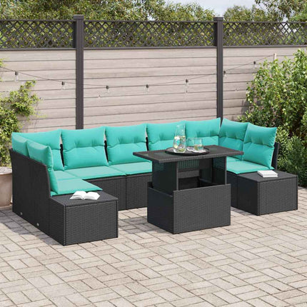 Tuin Sofa Set 8 St 7-Aantal Zitplaatsen En Rood