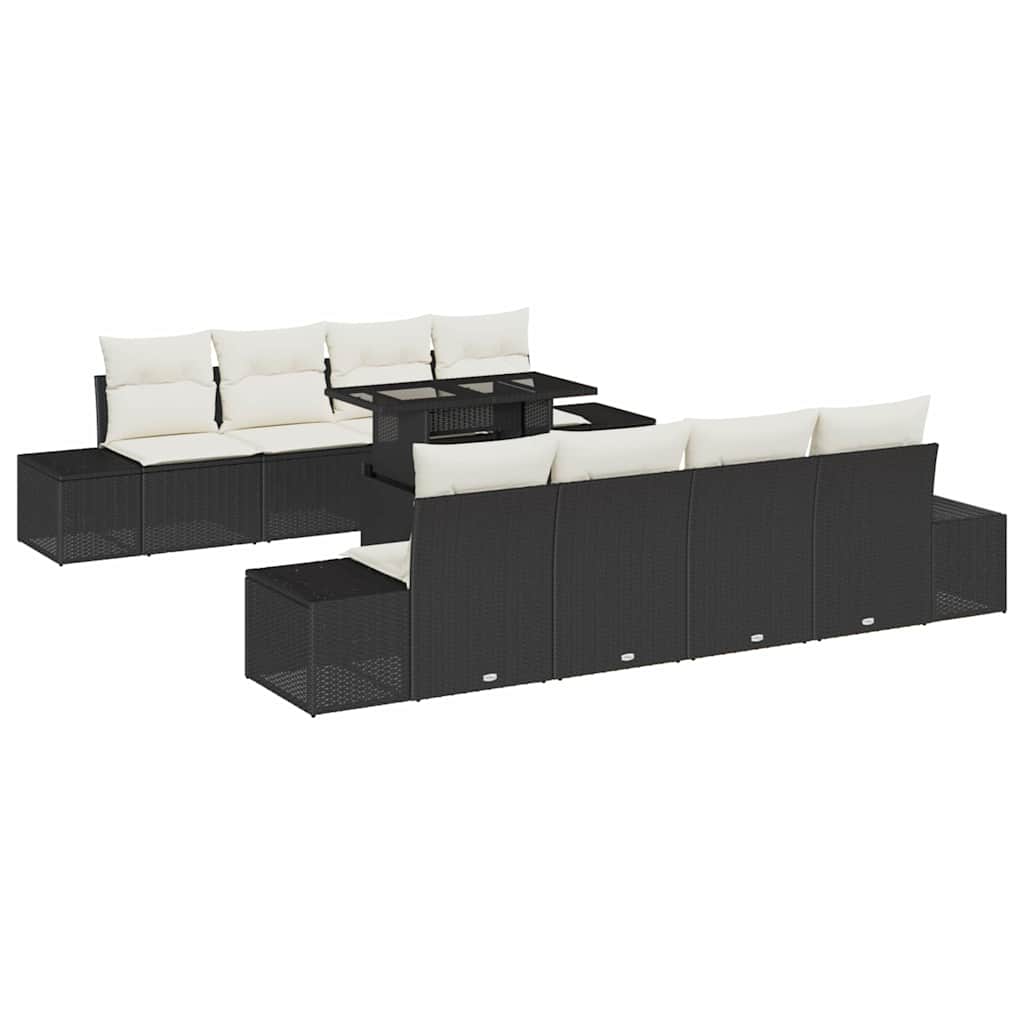 Tuin Sofa Set Met Kussen 9 Pcs Poly Rattan
