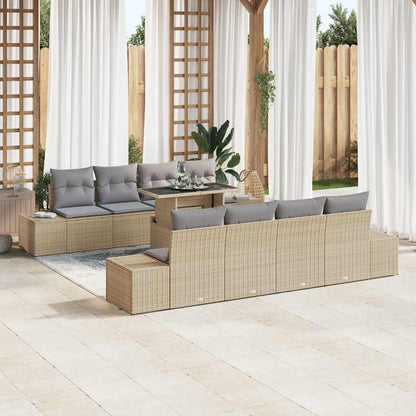Tuin Sofa Set Met Kussen 9 Pcs Poly Rattan