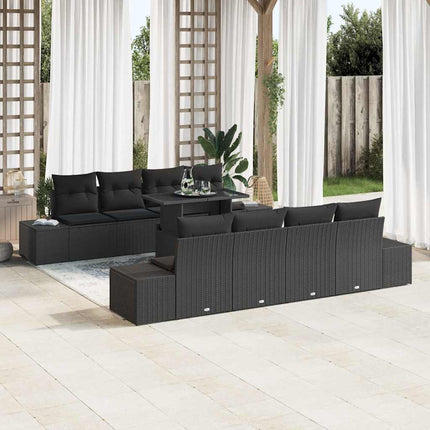 Tuin Sofa Set Met Kussen 9 Pcs Poly Rattan