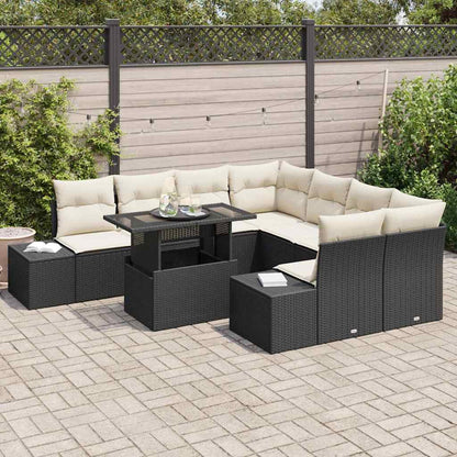 Tuin Sofa Set Met Kussen 9 Pcs Poly Rattan