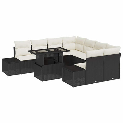 Tuin Sofa Set Met Kussen 9 Pcs Poly Rattan