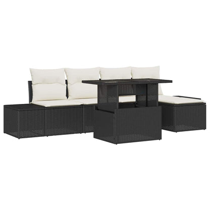 Tuin Sofa Set Met Kussen 6 Pcs Poly Rattan