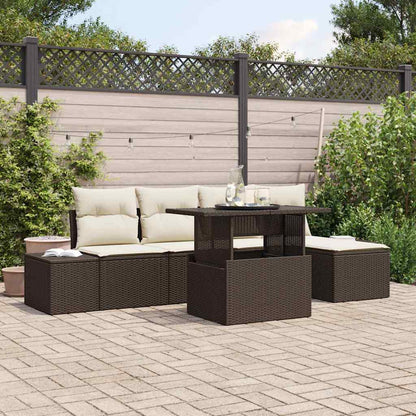 Tuin Sofa Set Met Kussen 6 Pcs Poly Rattan