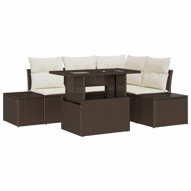 Tuin Sofa Set 5 St Poly Rattan