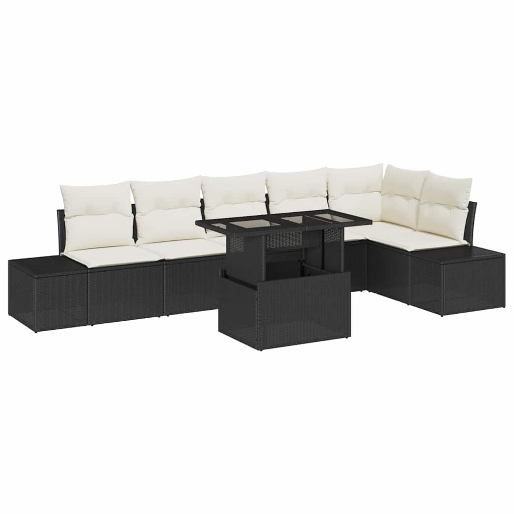 Tuin Sofa Set Met Kussen Met Opslag 7 Pcs