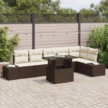 Tuin Sofa Set Met Kussen Met Opslag 7 Pcs