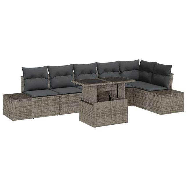 Tuin Sofa Set Met Kussen Met Opslag 7 Pcs