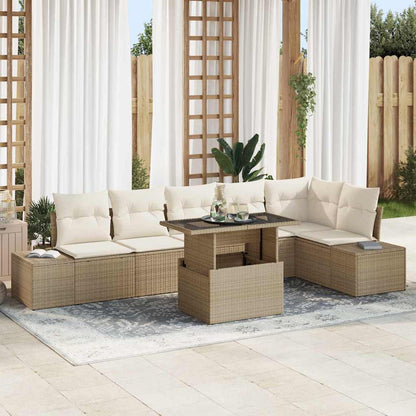 Tuin Sofa Set Met Kussen Met Opslag 7 Pcs