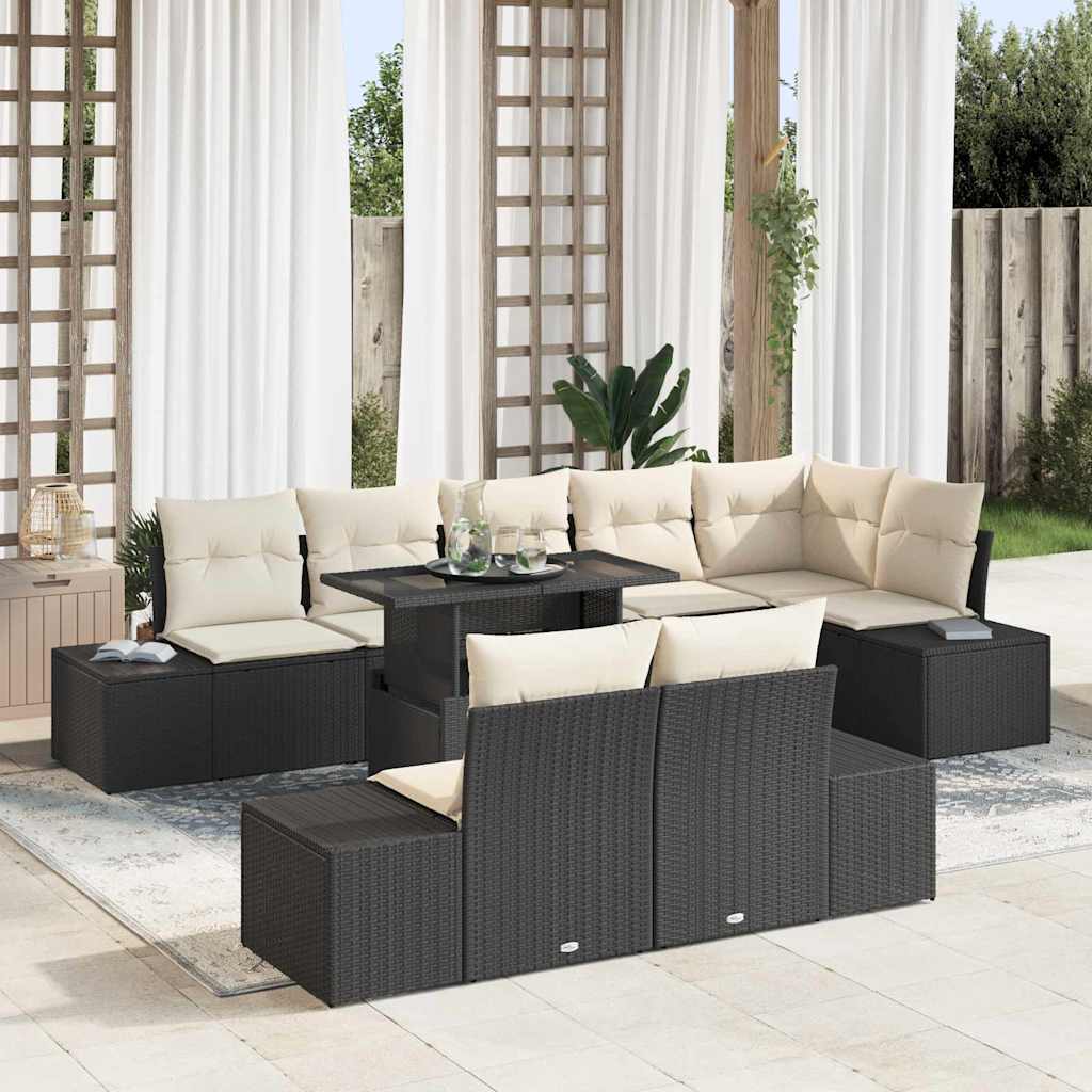 Tuin Sofa Set Met Kussen Met Opslag 9 Pcs