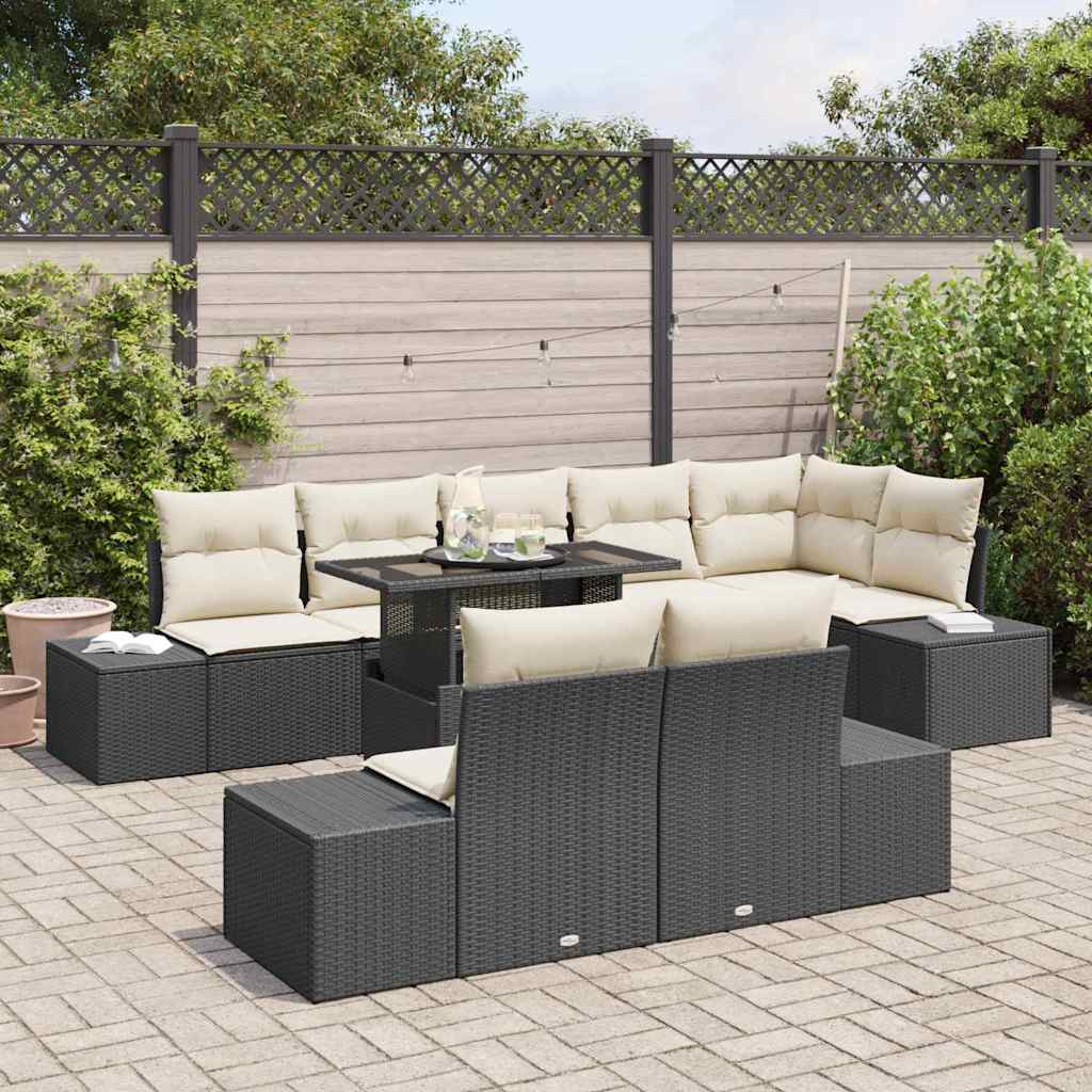 Tuin Sofa Set Met Kussen Met Opslag 9 Pcs