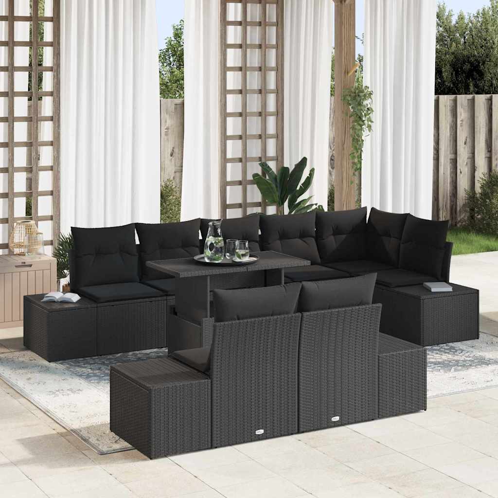 Tuin Sofa Set Met Kussen Met Opslag 9 Pcs