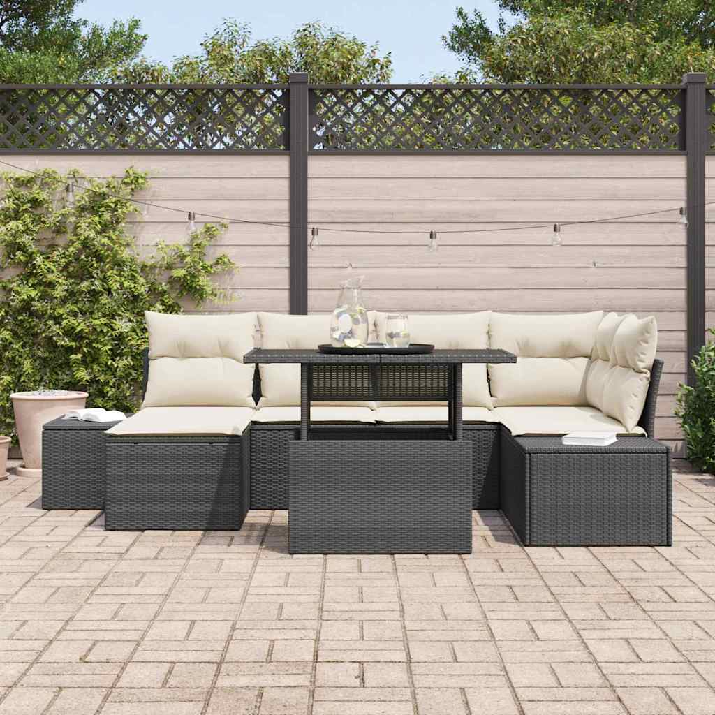 Tuin Sofa Set Met Kussen 7 Pcs
