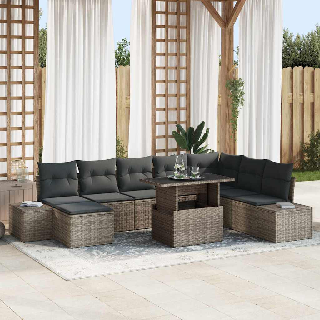 Tuin Sofa Set Met Kussen 9 Pcs Poly Rattan