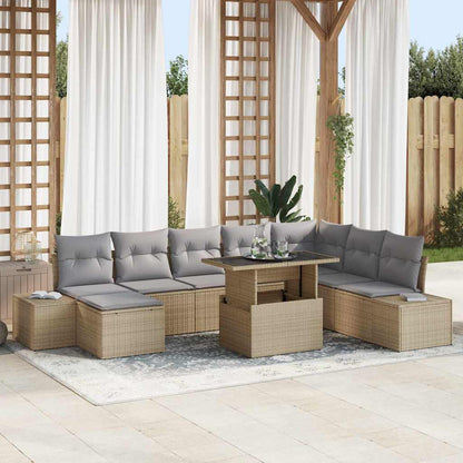Tuin Sofa Set Met Kussen 9 Pcs Poly Rattan
