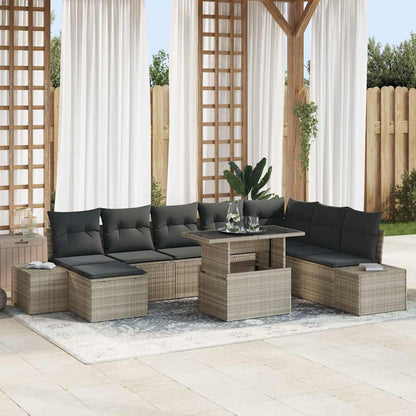 Tuin Sofa Set Met Kussen 9 Pcs Poly Rattan