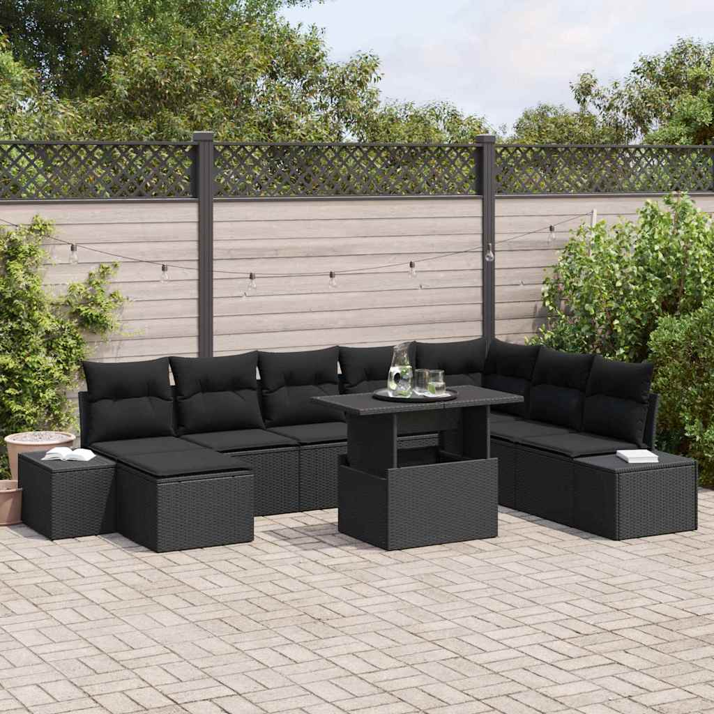 Tuin Sofa Set Met Kussen 9 Pcs Poly Rattan