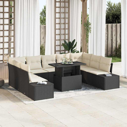 Tuin Sofa Set Met Kussen Met Opslag 10 Pcs En Licht