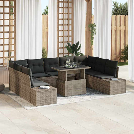 Tuin Sofa Set Met Kussen Met Opslag 10 Pcs En Licht