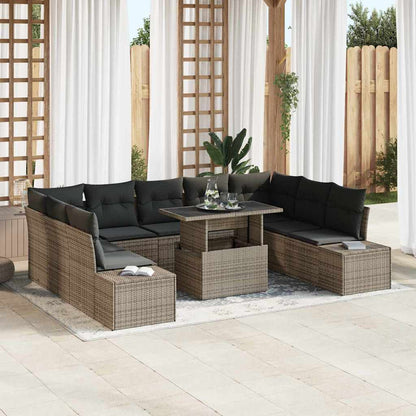 Tuin Sofa Set Met Kussen Met Opslag 10 Pcs