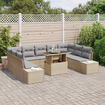 Tuin Sofa Set Met Kussen Met Opslag 10 Pcs En Licht