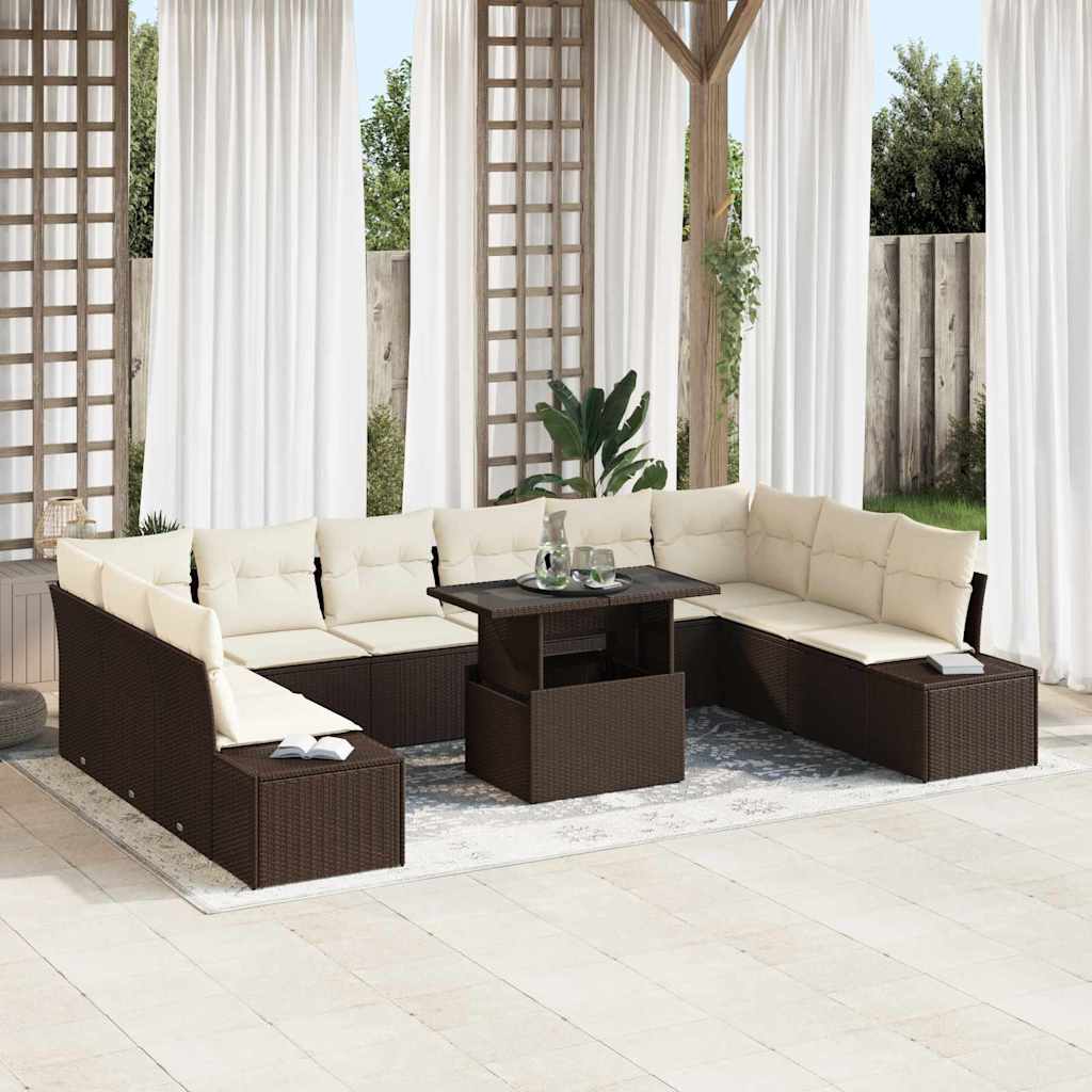 Tuin Sofa Set Met Kussen Met Opslag 11 Pcs