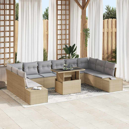 Tuin Sofa Set Met Kussen Met Opslag 11 Pcs
