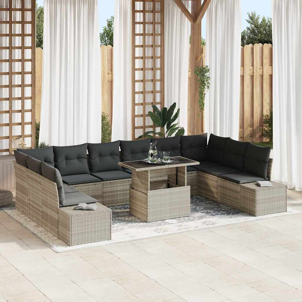 Tuin Sofa Set Met Kussen Met Opslag 11 Pcs
