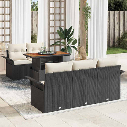 Tuinbankenset Met Kussen 6 Pcs Poly Rattan