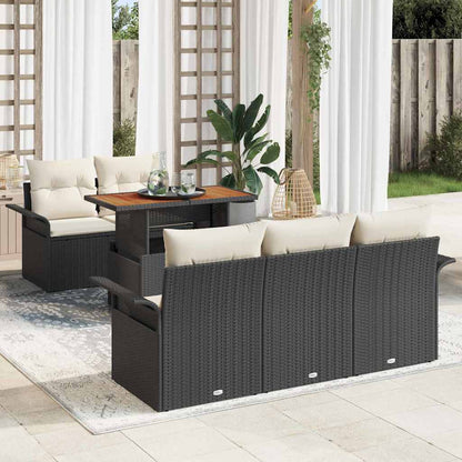 Tuinbankenset Met Kussen 6 Pcs Poly Rattan