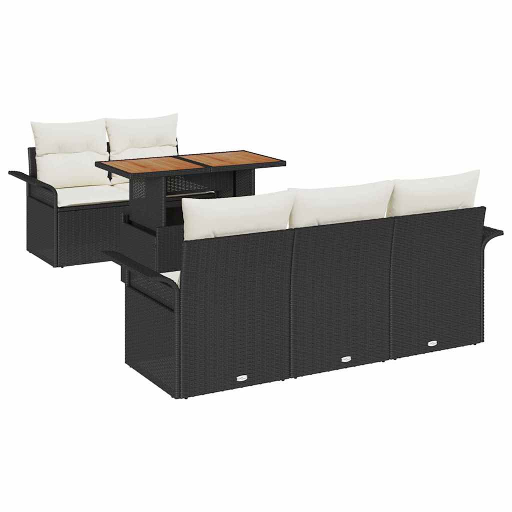 Tuinbankenset Met Kussen 6 Pcs Poly Rattan