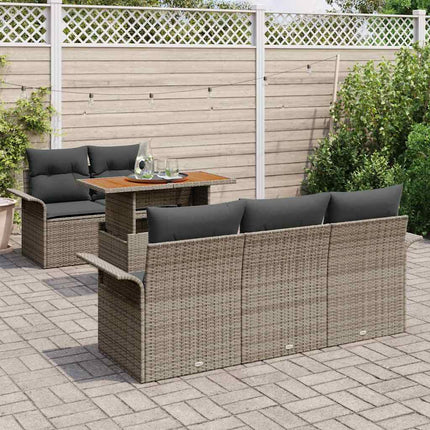 Tuinbankenset Met Kussen 6 Pcs Poly Rattan