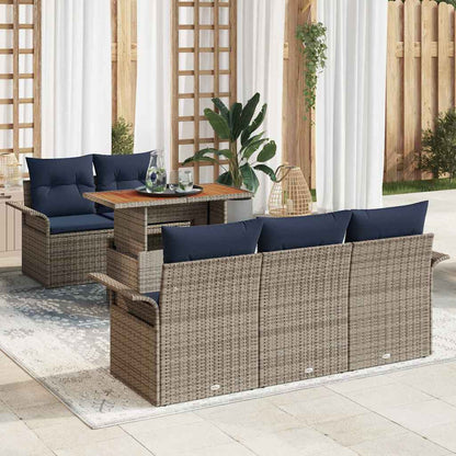 Tuin Sofa Set Met Kussen 6 Pcs En Blauw