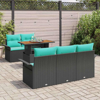 Tuin Sofa Set Met Kussen 6 Pcs En Blauw