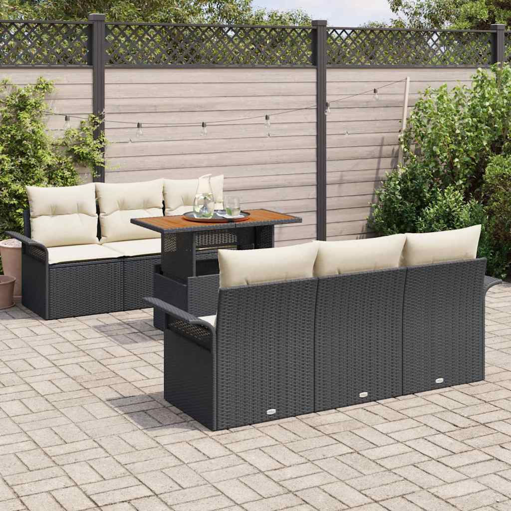 Tuin Sofa Set Met Kussen 7 Pcs