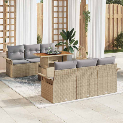 Tuin Sofa Set Met Kussen 7 Pcs