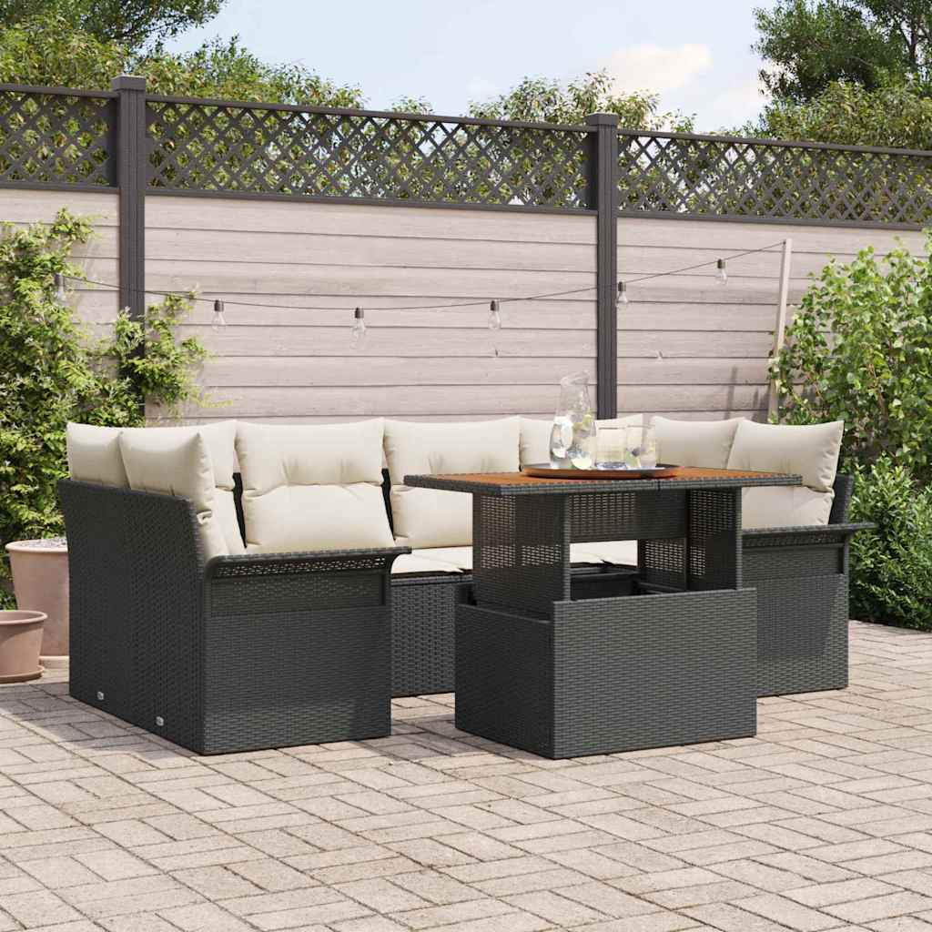 Tuin Sofa Set Met Kussen 7 Pcs