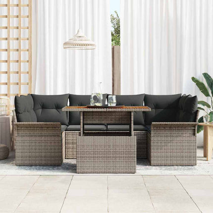 Tuin Sofa Set Met Kussen 7 Pcs