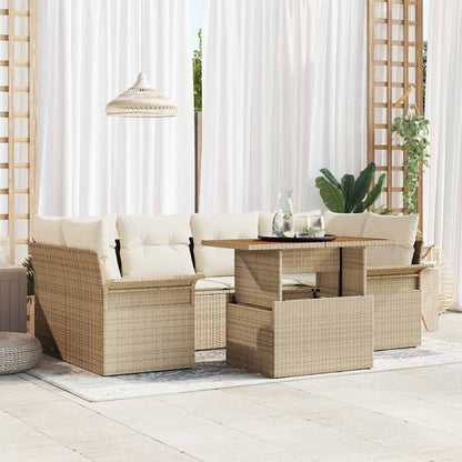 Tuin Sofa Set Met Kussen 7 Pcs