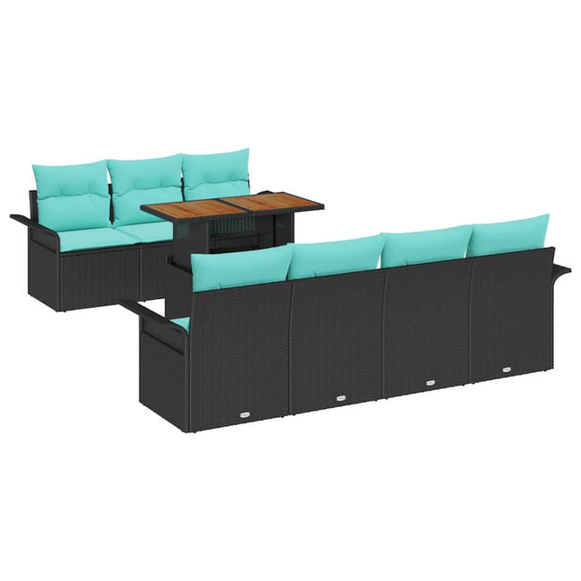 Tuin Sofa Set Met Kussen 8 Pcs En Blauw