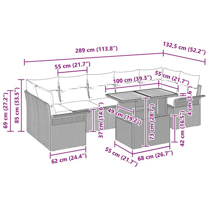 Tuin Sofa Set Met Kussen 8 Pcs