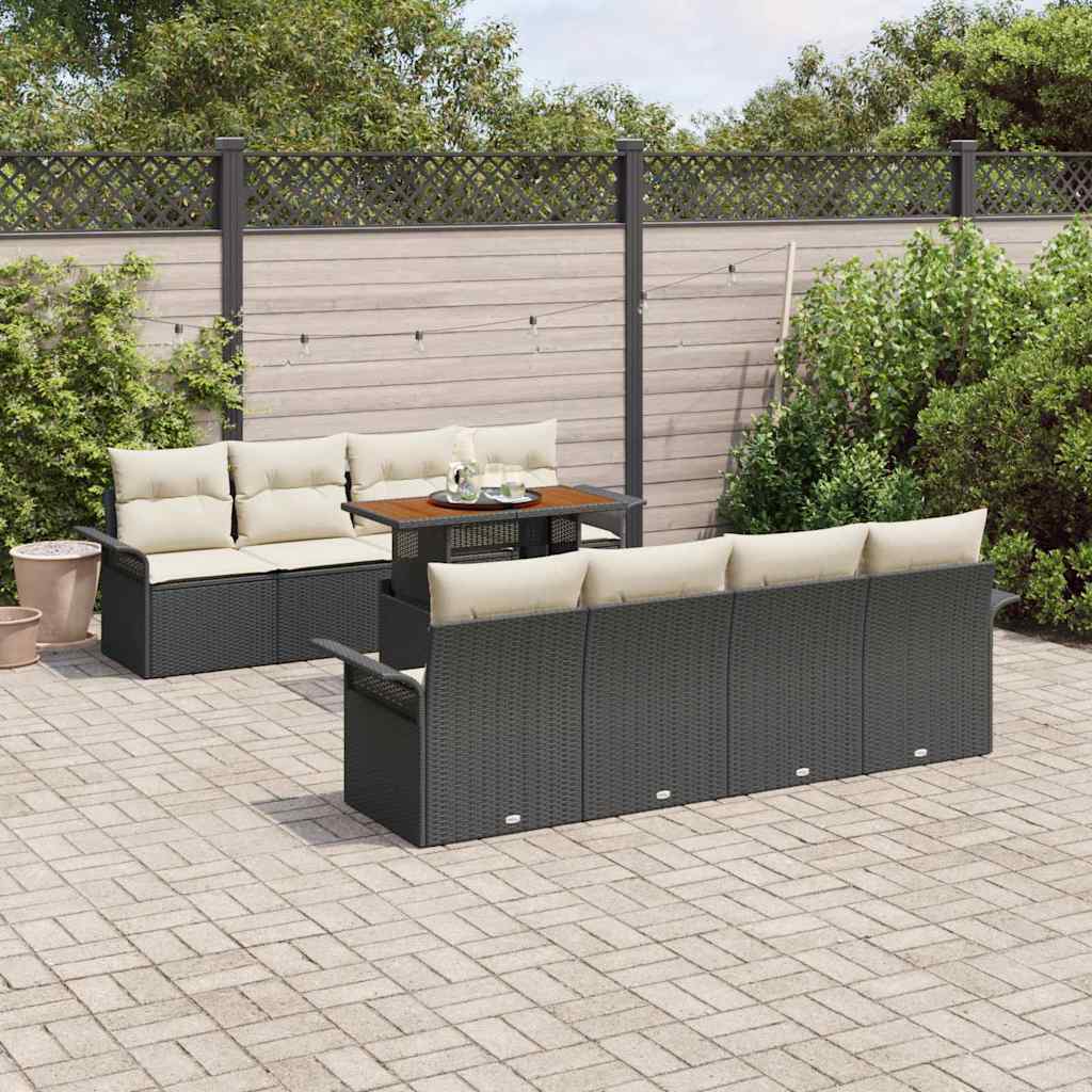 Tuinbankenset Met Kussen 7 Pcs Poly Rattan