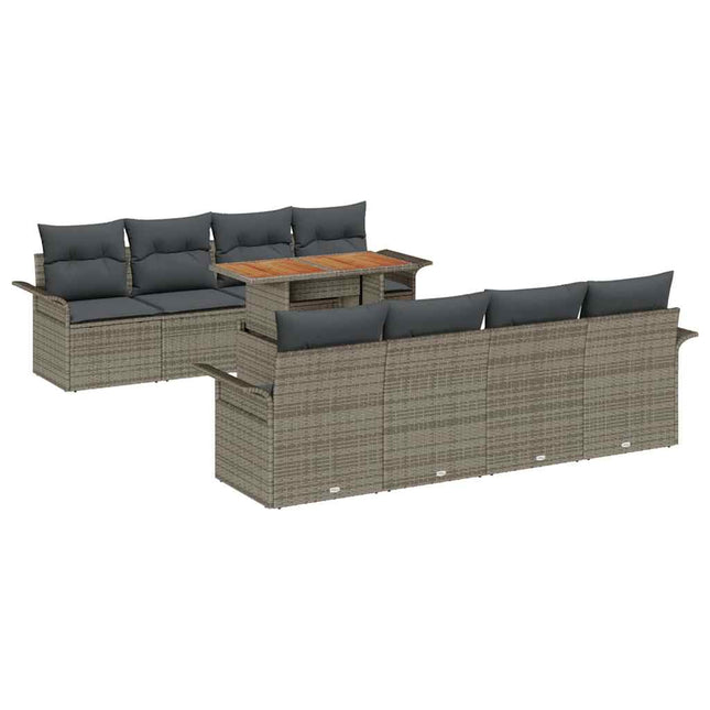 Tuinbankenset Met Kussen 7 Pcs Poly Rattan
