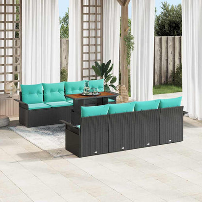 Tuin Sofa Set Met Kussen 7 Pcs En Blauw