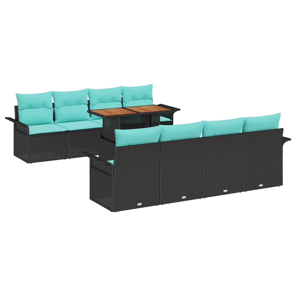 Tuin Sofa Set Met Kussen 7 Pcs En Blauw