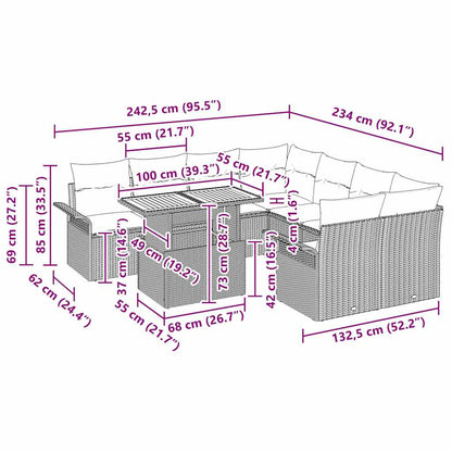 Tuin Sofa Set Met Kussen