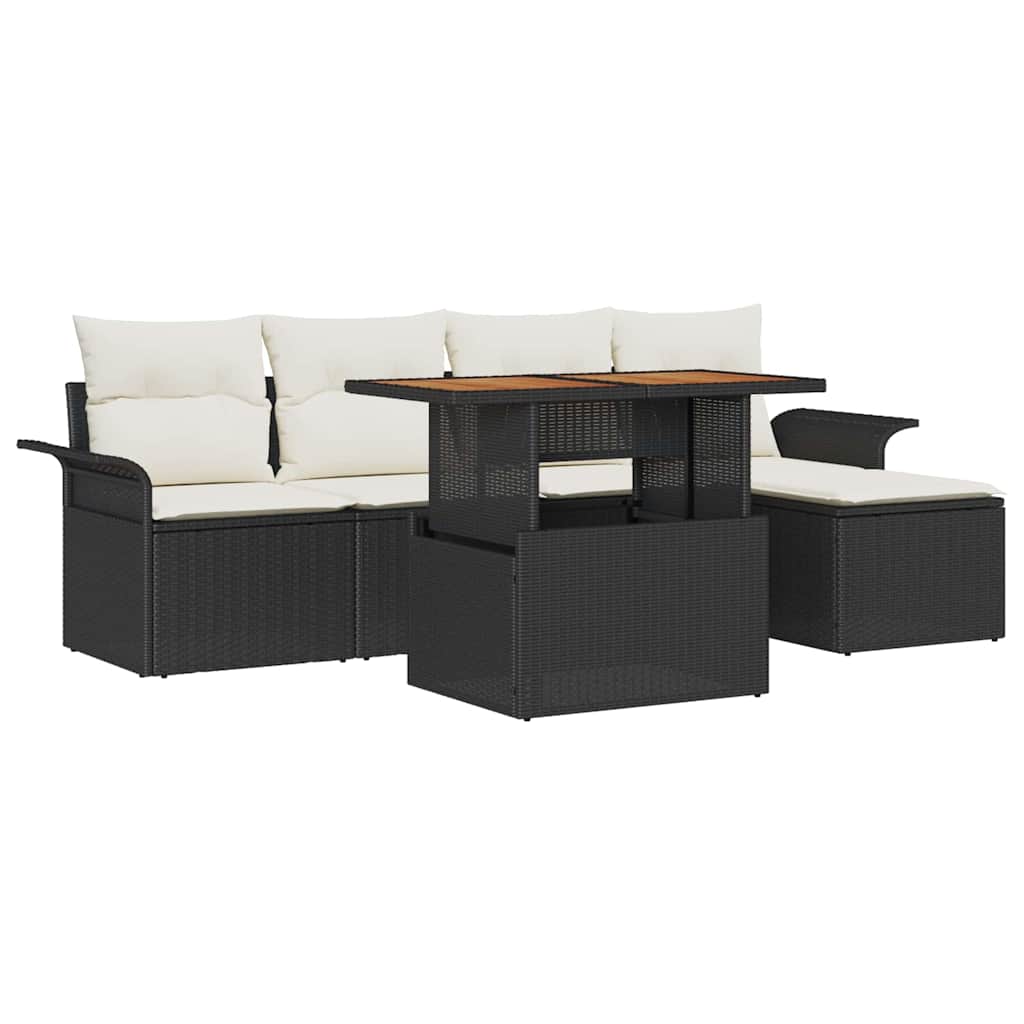 Tuin Sofa Set Met Kussen 6 Pcs
